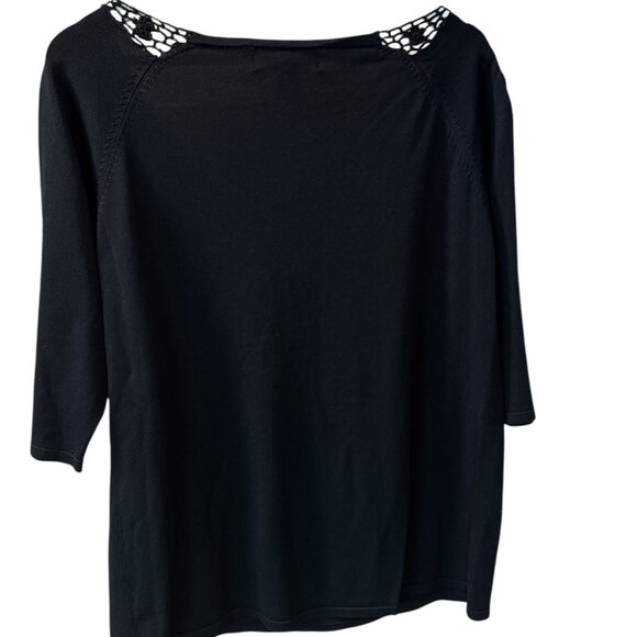 Soft Surroundings Vtg Multicolor Floral Embroidered Embellished Sweater size XL - Picture 5 of 6